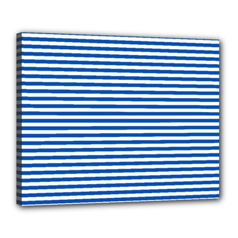 Classic Marine Stripes Pattern, Retro Stylised Striped Theme Canvas 20  X 16  (stretched) by Casemiro