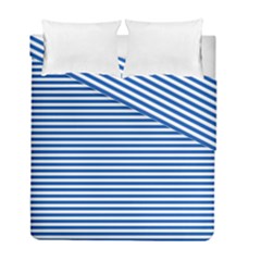 Classic Marine Stripes Pattern, Retro Stylised Striped Theme Duvet Cover Double Side (full/ Double Size) by Casemiro