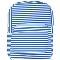 Classic Marine Stripes Pattern, Retro Stylised Striped Theme Full Print Backpack by Casemiro