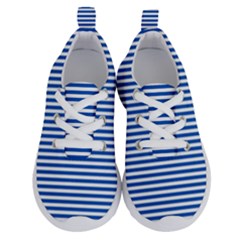 Classic Marine Stripes Pattern, Retro Stylised Striped Theme Running Shoes by Casemiro