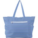 Classic marine stripes pattern, retro stylised striped theme Simple Shoulder Bag View3