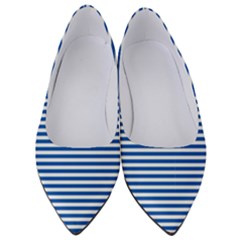 Classic Marine Stripes Pattern, Retro Stylised Striped Theme Women s Low Heels by Casemiro