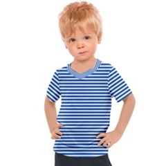 Classic Marine Stripes Pattern, Retro Stylised Striped Theme Kids  Sports Tee