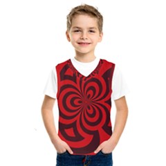 Spiral Abstraction Red, Abstract Curves Pattern, Mandala Style Kids  Sportswear by Casemiro