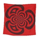 Spiral Abstraction Red, abstract curves pattern, mandala style Square Tapestry (Large) View1