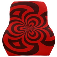 Spiral Abstraction Red, Abstract Curves Pattern, Mandala Style Car Seat Back Cushion  by Casemiro