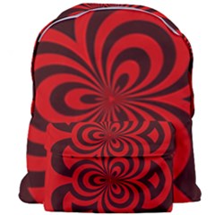 Spiral Abstraction Red, Abstract Curves Pattern, Mandala Style Giant Full Print Backpack by Casemiro