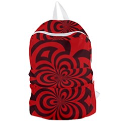 Spiral Abstraction Red, Abstract Curves Pattern, Mandala Style Foldable Lightweight Backpack by Casemiro