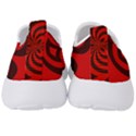 Spiral Abstraction Red, abstract curves pattern, mandala style Men s Slip On Sneakers View4