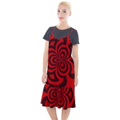 Spiral Abstraction Red, Abstract Curves Pattern, Mandala Style Camis Fishtail Dress by Casemiro