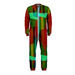 Rainbow Colors Palette Mix, Abstract Triangles, Asymmetric Pattern Onepiece Jumpsuit (kids) by Casemiro