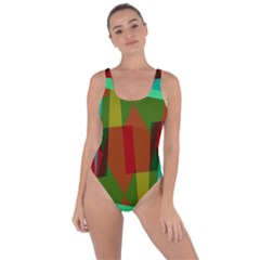 Rainbow Colors Palette Mix, Abstract Triangles, Asymmetric Pattern Bring Sexy Back Swimsuit by Casemiro