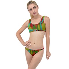 Rainbow Colors Palette Mix, Abstract Triangles, Asymmetric Pattern The Little Details Bikini Set by Casemiro