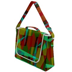 Rainbow Colors Palette Mix, Abstract Triangles, Asymmetric Pattern Box Up Messenger Bag by Casemiro