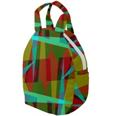 Rainbow Colors Palette Mix, Abstract Triangles, Asymmetric Pattern Travel Backpacks by Casemiro