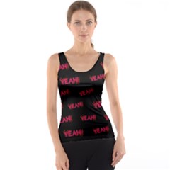 Yeah Word Motif Print Pattern Tank Top by dflcprintsclothing