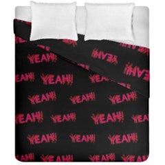 Yeah Word Motif Print Pattern Duvet Cover Double Side (california King Size) by dflcprintsclothing