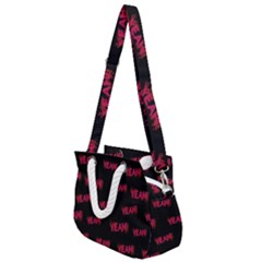 Yeah Word Motif Print Pattern Rope Handles Shoulder Strap Bag by dflcprintsclothing