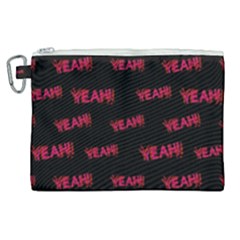 Yeah Word Motif Print Pattern Canvas Cosmetic Bag (xl) by dflcprintsclothing