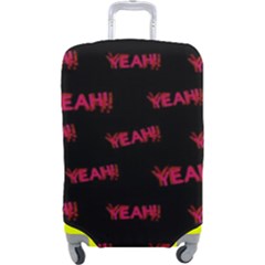 Yeah Word Motif Print Pattern Luggage Cover (large)