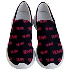 Yeah Word Motif Print Pattern Women s Lightweight Slip Ons by dflcprintsclothing