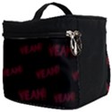 Yeah Word Motif Print Pattern Make Up Travel Bag (Big) View2