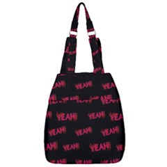 Yeah Word Motif Print Pattern Center Zip Backpack by dflcprintsclothing