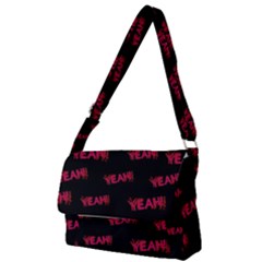 Yeah Word Motif Print Pattern Full Print Messenger Bag (s)