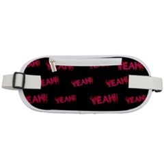 Yeah Word Motif Print Pattern Rounded Waist Pouch by dflcprintsclothing