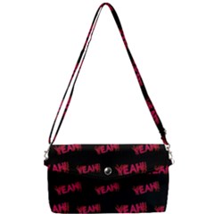 Yeah Word Motif Print Pattern Removable Strap Clutch Bag by dflcprintsclothing