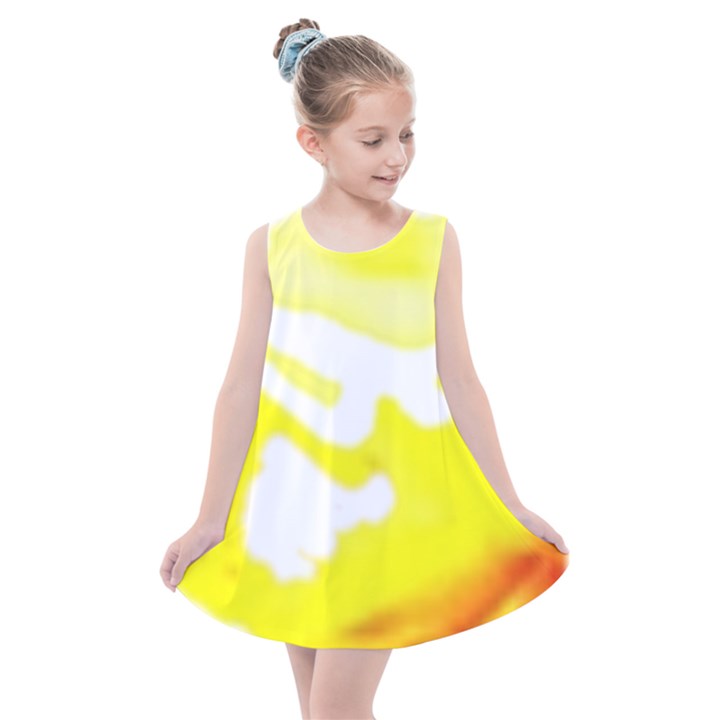 Summer Dresses, Golden Yellow Rose Kids  Summer Dress