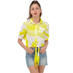 Summer Dresses, Golden Yellow Rose Tie Front Shirt 