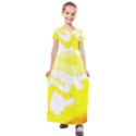 Golden Yellow Rose Kids  Short Sleeve Maxi Dress View1