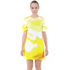 Golden Yellow Rose Sixties Short Sleeve Mini Dress by Janetaudreywilson