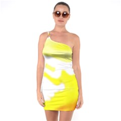 Golden Yellow Rose One Soulder Bodycon Dress