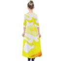 Golden Yellow Rose Kids  Quarter Sleeve Maxi Dress View2