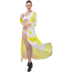 Golden Yellow Rose Maxi Chiffon Beach Wrap