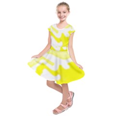 Golden Yellow Rose Kids  Short Sleeve Dress