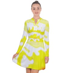 Golden Yellow Rose Long Sleeve Panel Dress by Janetaudreywilson