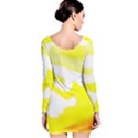 Golden Yellow Rose Long Sleeve Bodycon Dress View2