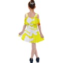 Golden Yellow Rose Kids  Shoulder Cutout Chiffon Dress View2