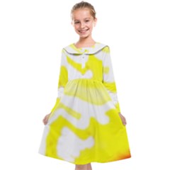 Golden Yellow Rose Kids  Midi Sailor Dress by Janetaudreywilson