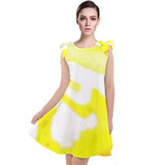 Golden Yellow Rose Tie Up Tunic Dress by Janetaudreywilson