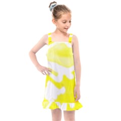 Golden Yellow Rose Kids  Overall Dress by Janetaudreywilson