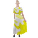 Golden Yellow Rose Button Up Short Sleeve Maxi Dress View2