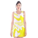 Golden Yellow Rose Scoop Neck Skater Dress View1