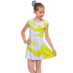 Golden Yellow Rose Kids  Cap Sleeve Dress