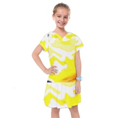 Golden Yellow Rose Kids  Drop Waist Dress by Janetaudreywilson