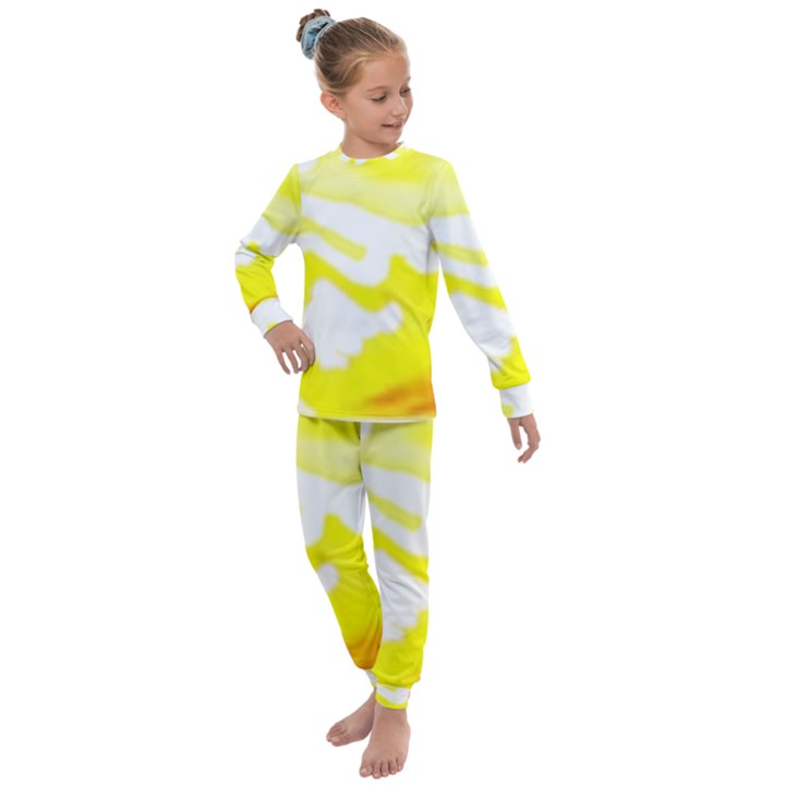 Golden Yellow Rose Kids  Long Sleeve Set 