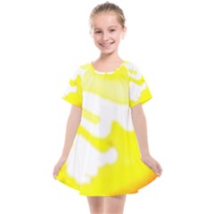 Golden Yellow Rose Kids  Smock Dress by Janetaudreywilson